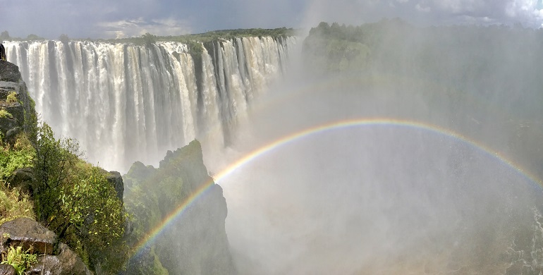 Victoria Falls during the dry season (May to October)